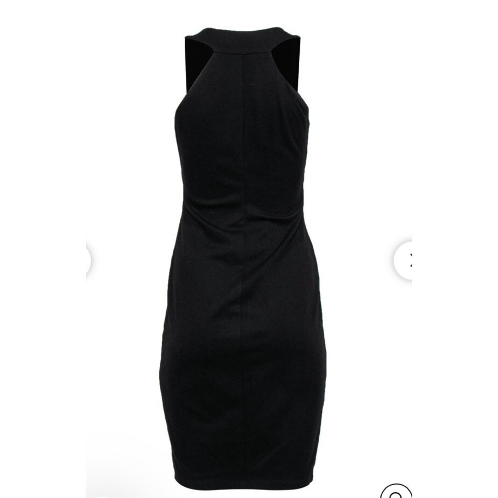 Bailey 44 Black Twisted Knot V-Neck Sheath Cocktail Dress Womens Small - Picture 3 of 5
